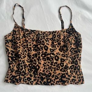 Wilfred Aritzia Leopard Print Cami Top Size Small